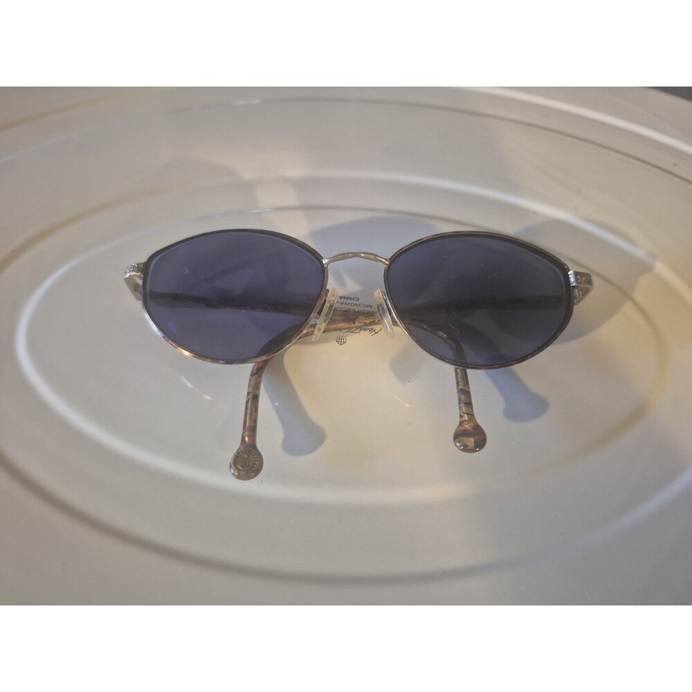 Vintage ESQ Rem Q708 Burgundy Metal Oval Sunglasses FRAMES ONLY